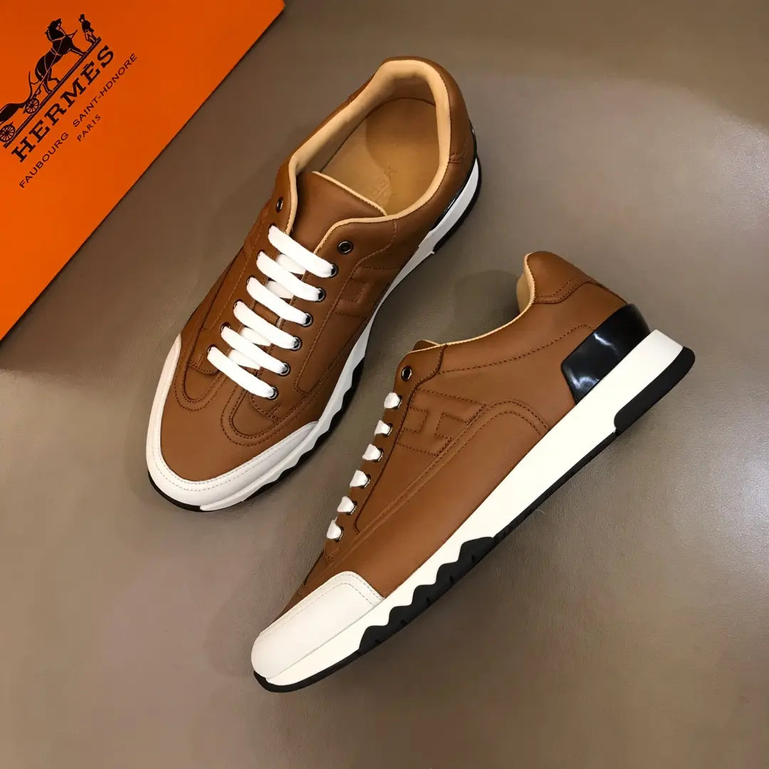 H Bouncing Brown White Black Sneakers