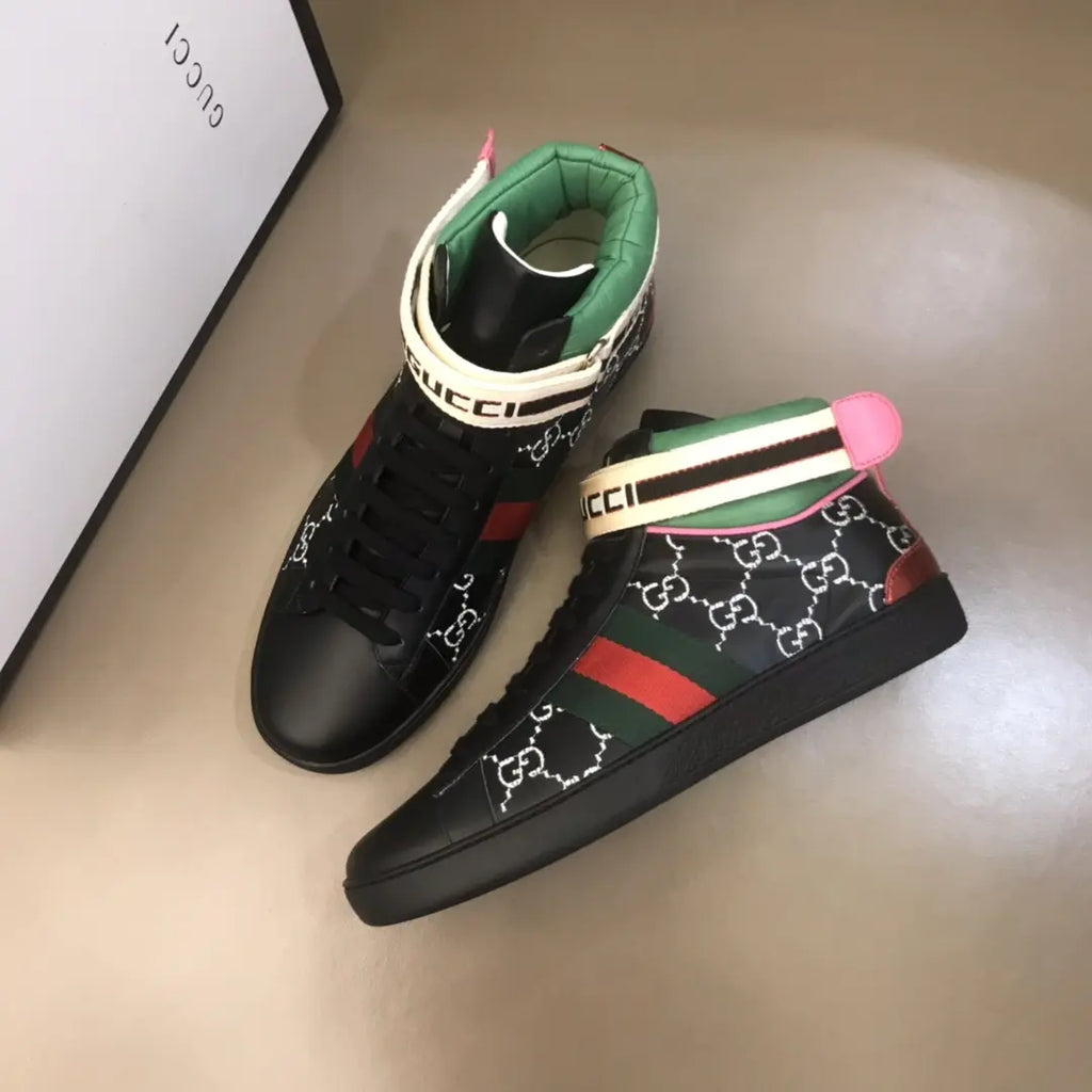 Gucci GG Supreme Black Red Green Sneakers
