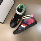Gucci Web High Top Black Multicolor Sneakers