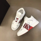 Valentino Garavani White Maroon Red Sneakers