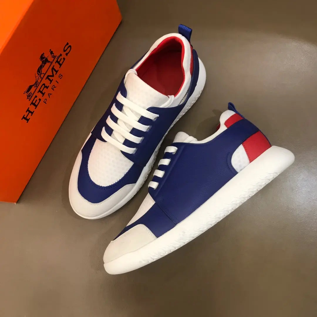 Hermes Paris Blue White Red Sneakers