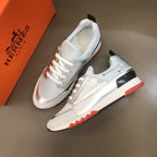Hermes White Silver Black Red Sneakers