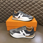 Hermes Grey White Black Sneakers