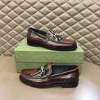 Gucci Horsebit Brown Leather Loafers