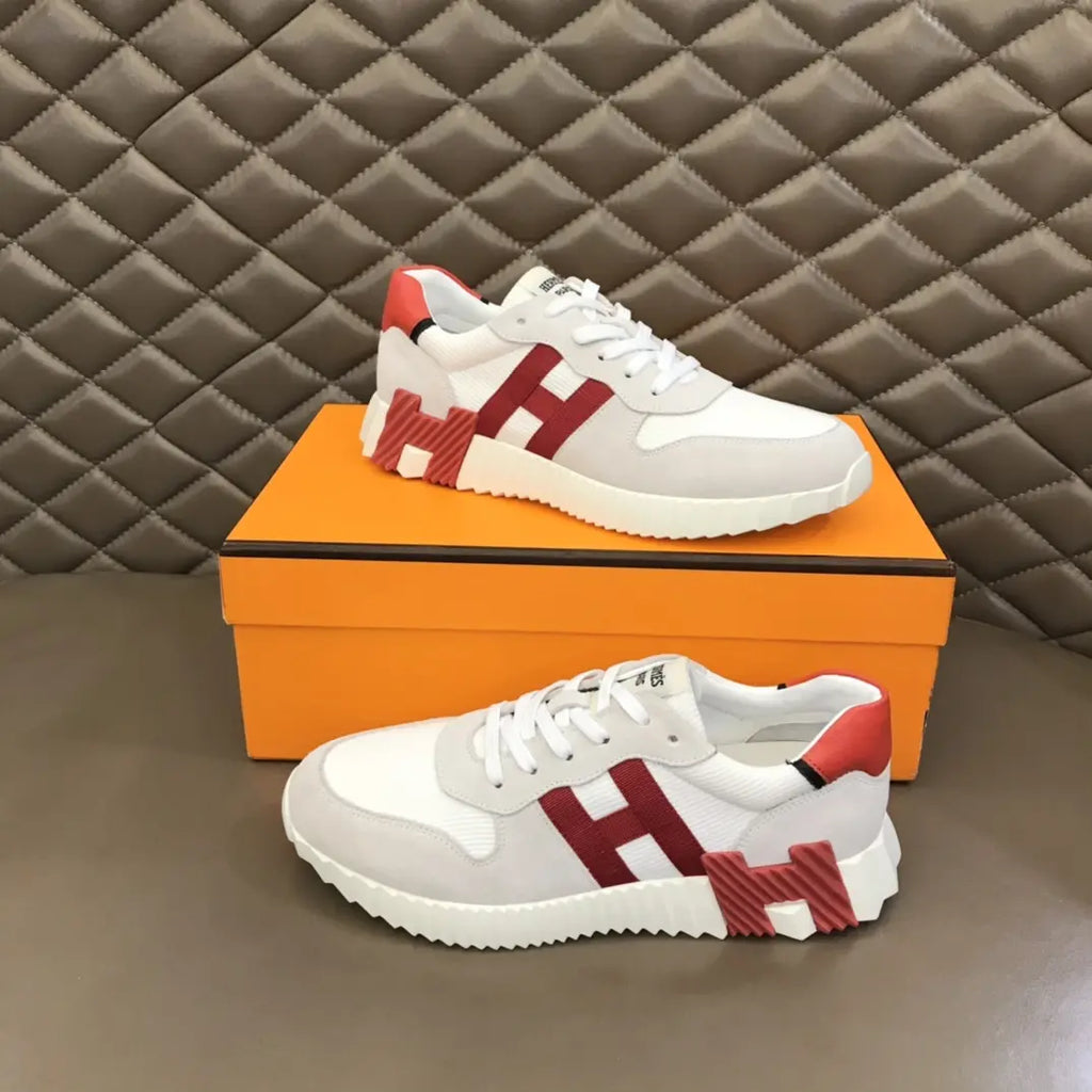 Hermès Paris White Red Sneakers