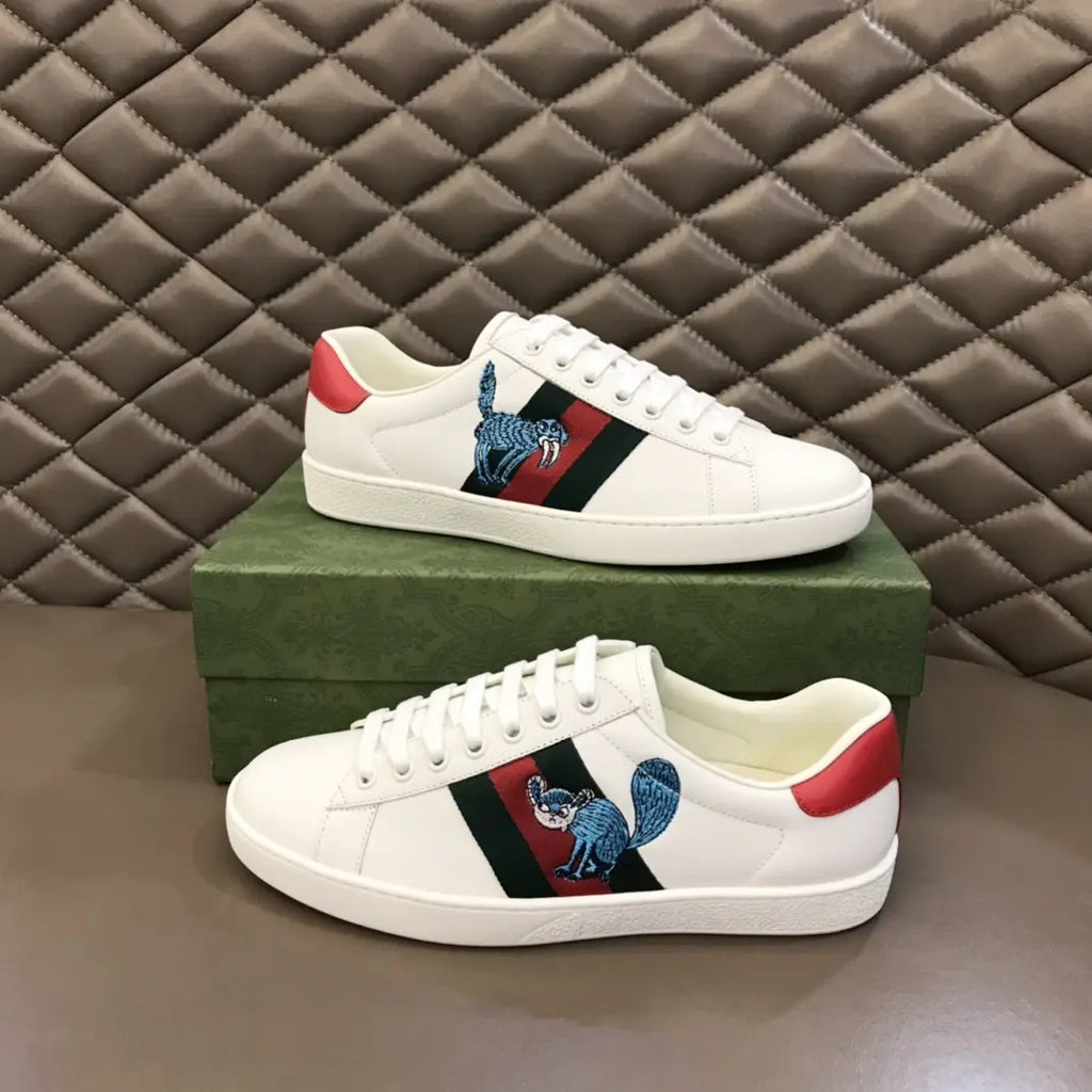 Gucci Dragon White Black Red Sneakers