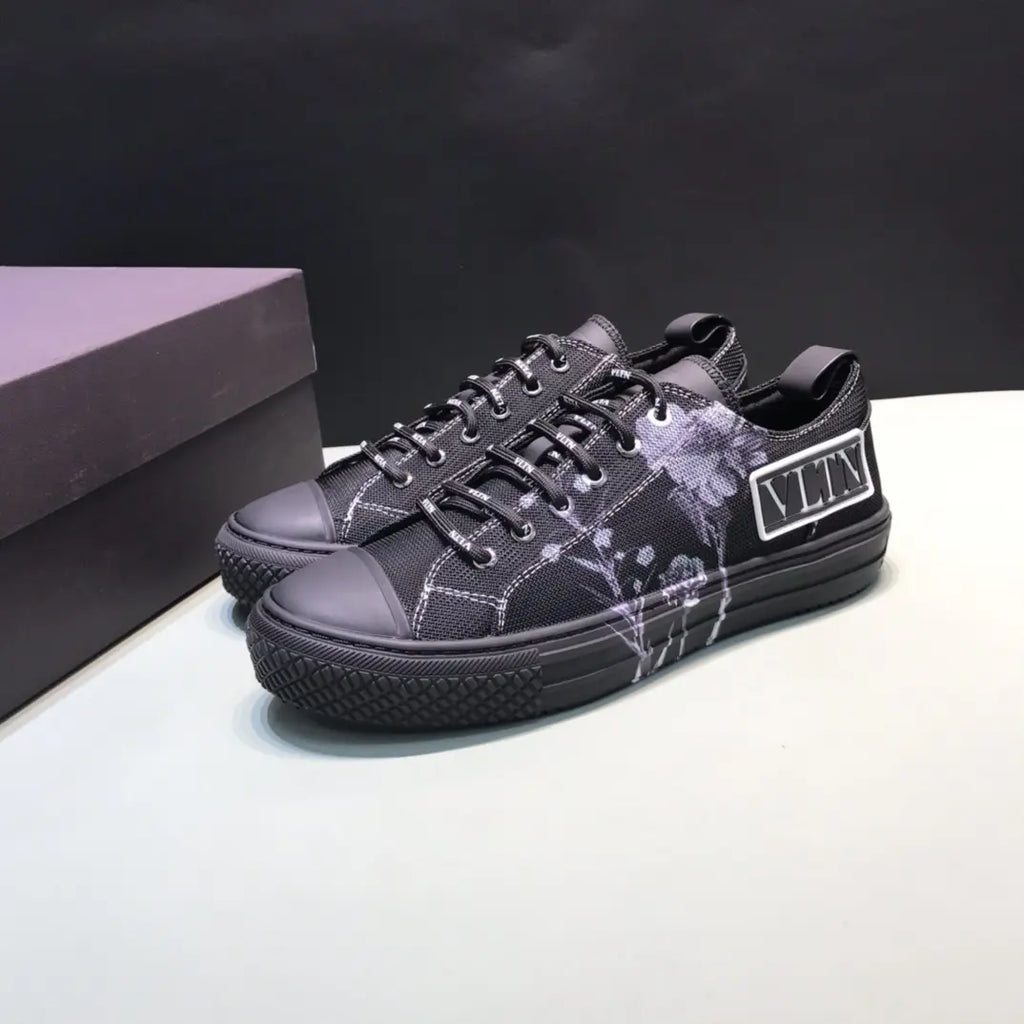 Valentino VLTN Black White Splatter Sneakers