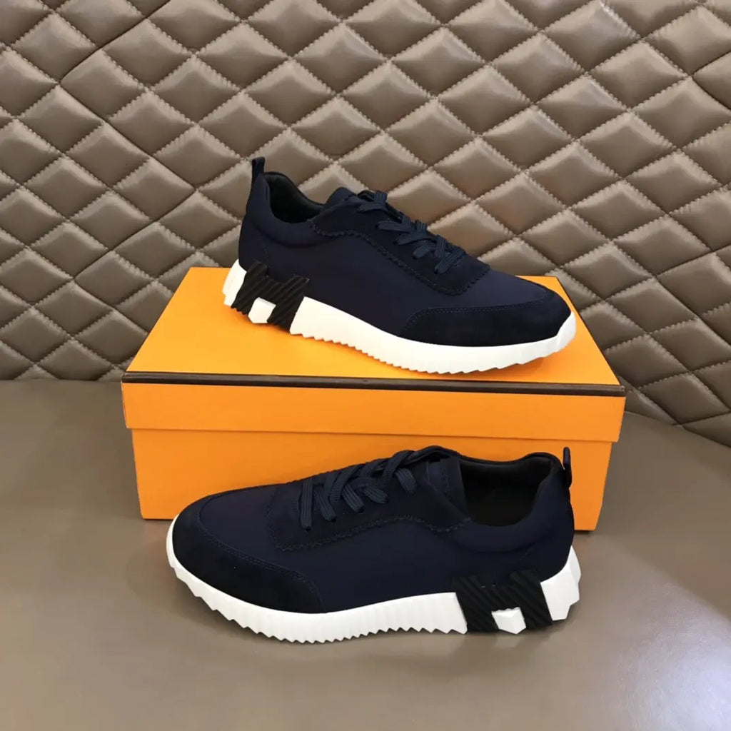 Hermès Navy Blue White Sole Sneakers