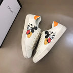 Gucci Mickey Mouse White Orange Sneakers