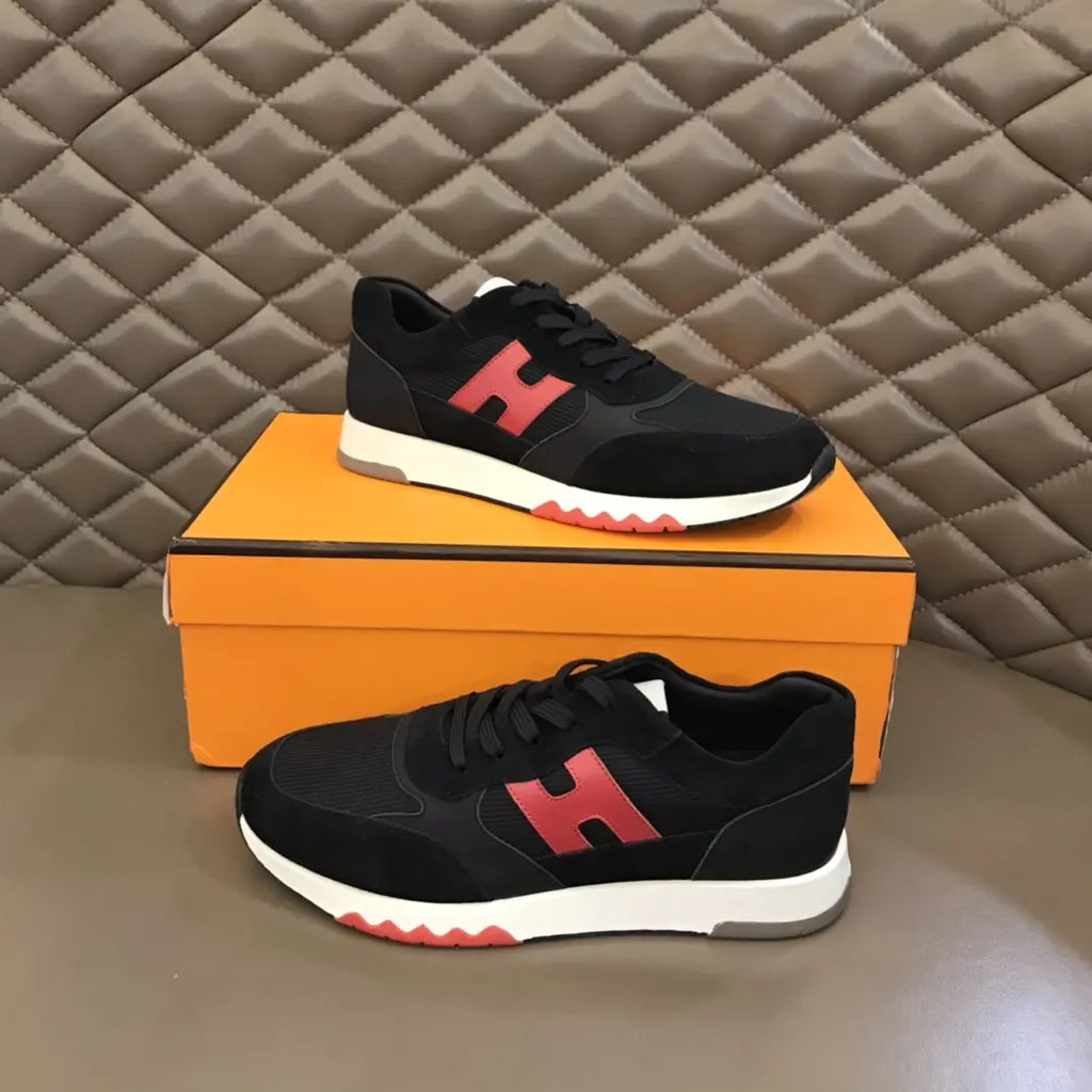 Hermès Paris Black Red White Sneakers
