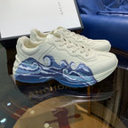 Alexander McQueen Wave Beige Blue Sneakers