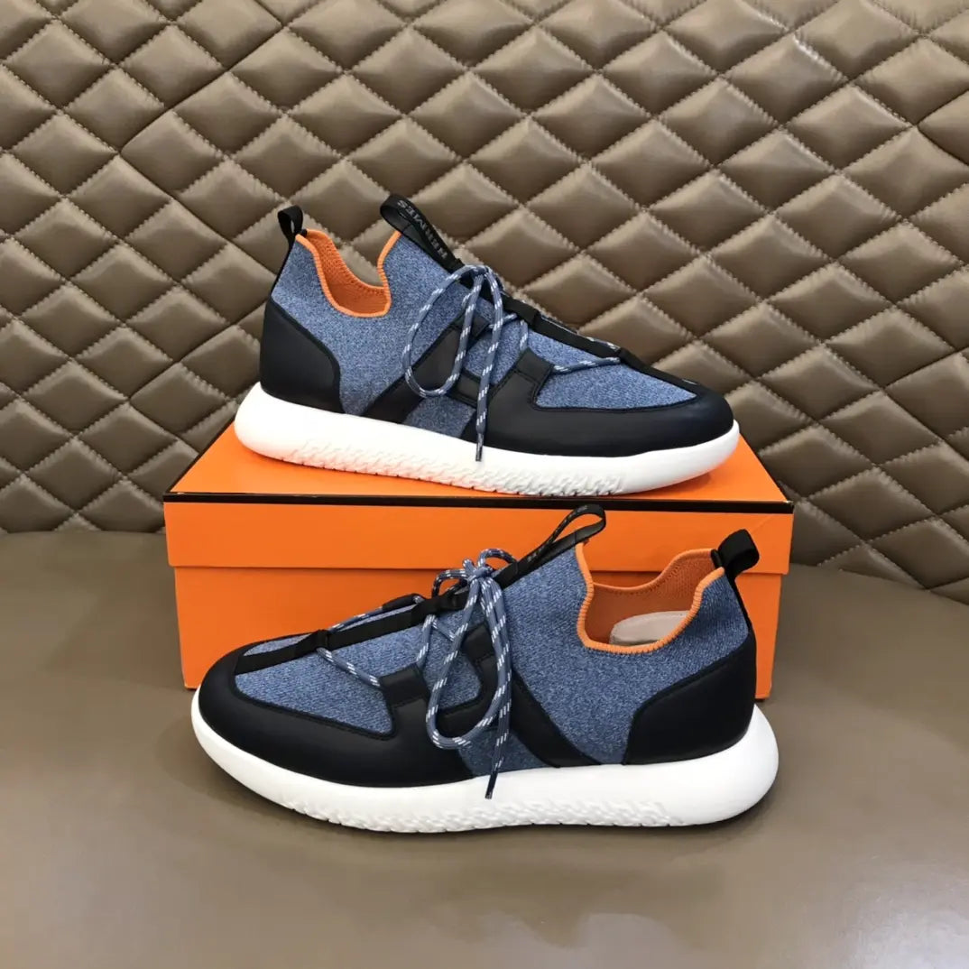 Hermès Bouncing Grey Black Orange Sneakers