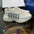 Gucci Logo Print Off White Sneakers