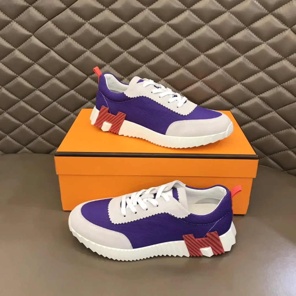 Hermes Bouncing Purple White Sneakers