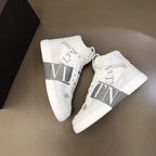 IN White Black Grey High Top Sneakers