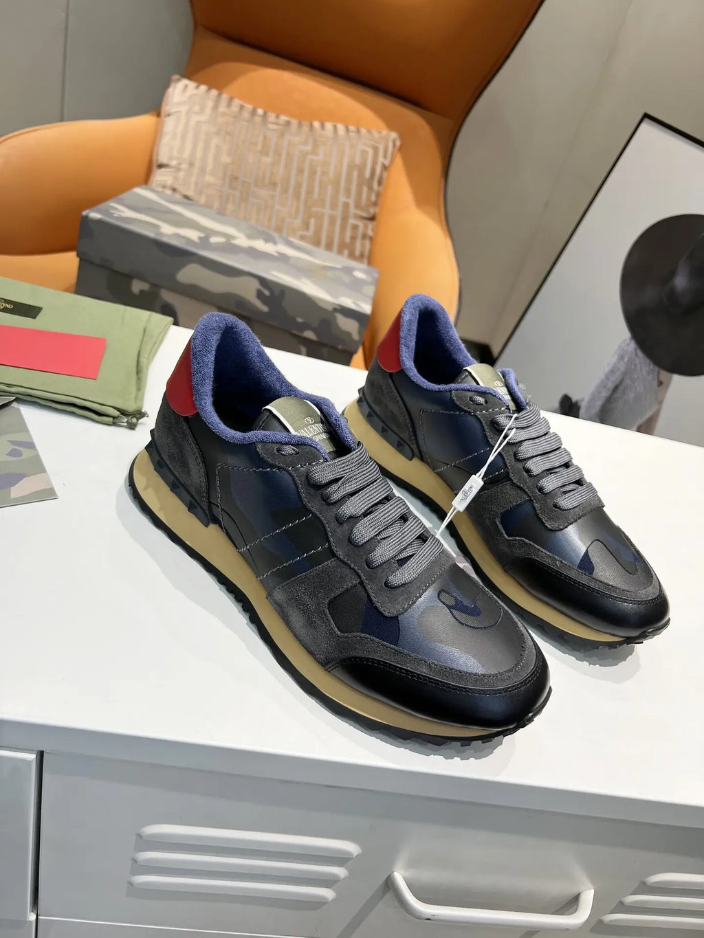 Hogan Navy Blue Red Black Sneakers