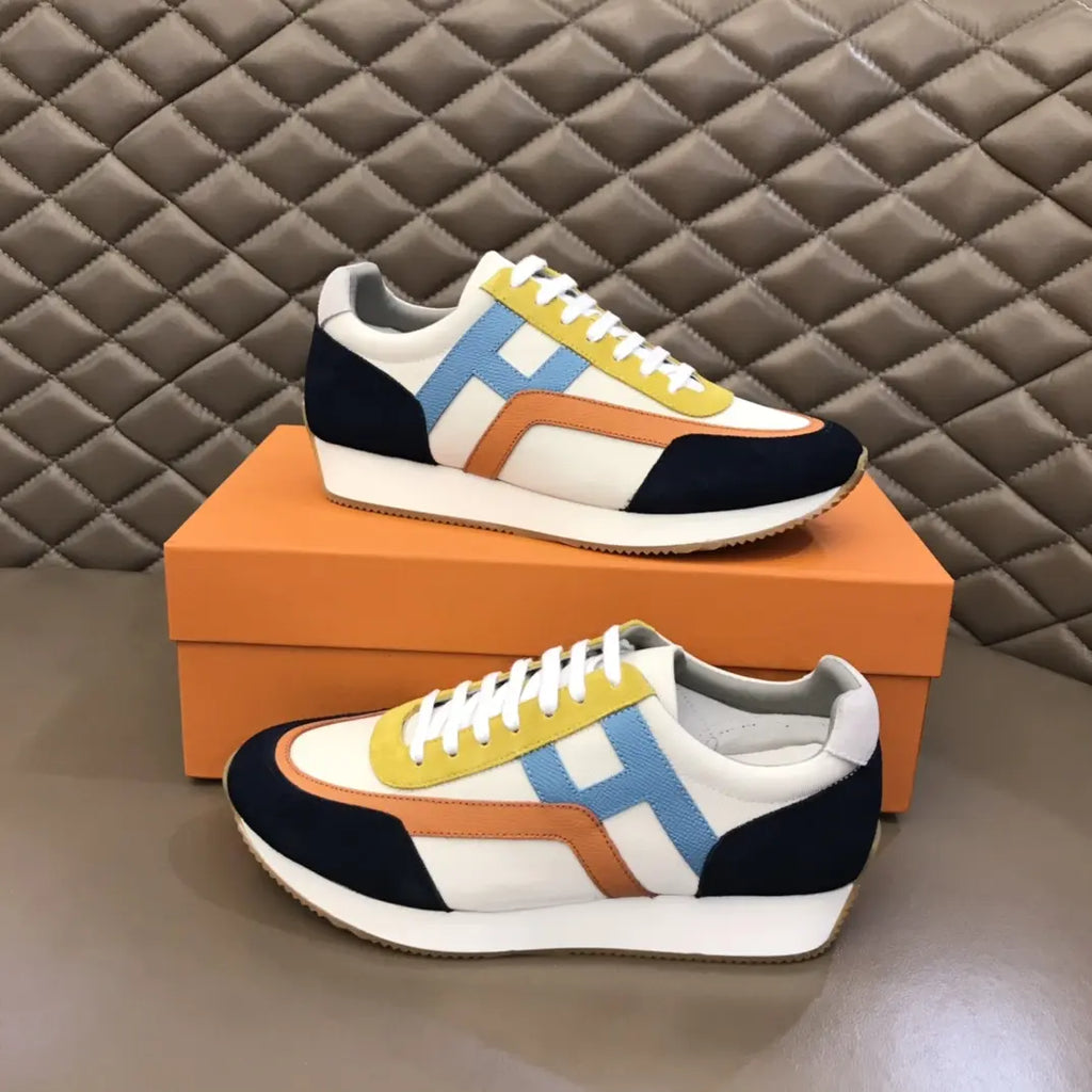 Hermès Black White Blue Yellow Orange Sneakers