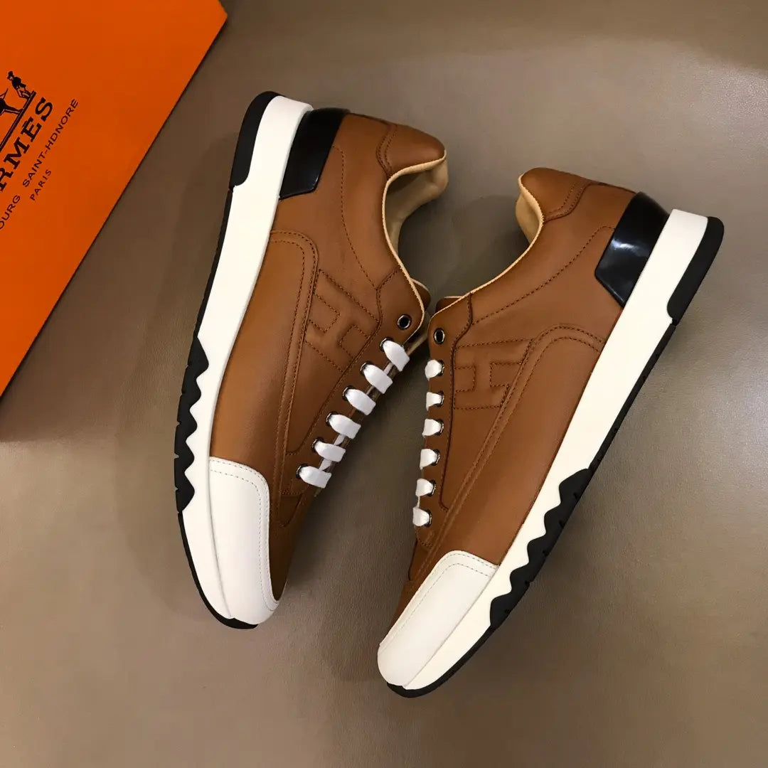 H Bouncing Brown White Black Sneakers