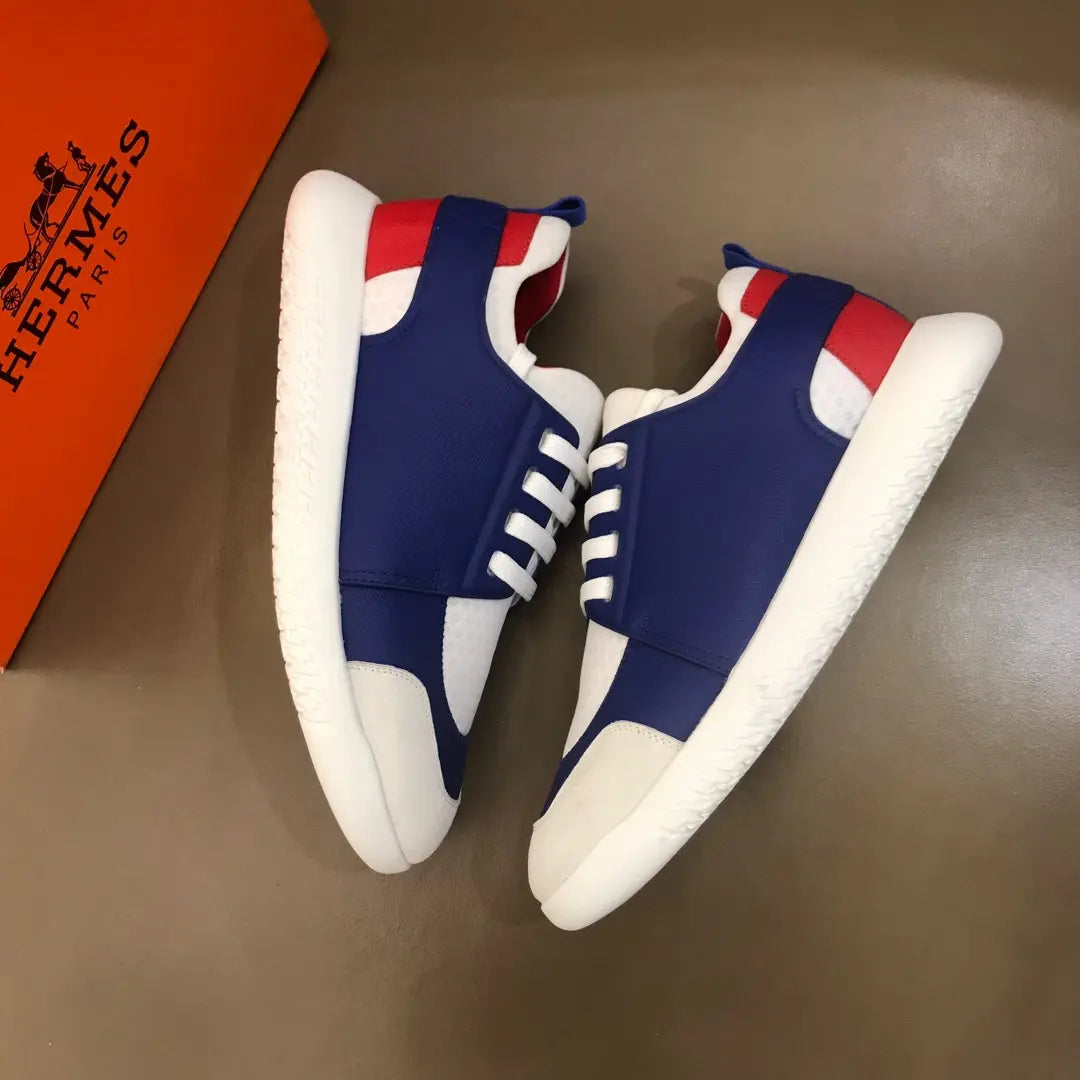 Hermes Paris Blue White Red Sneakers