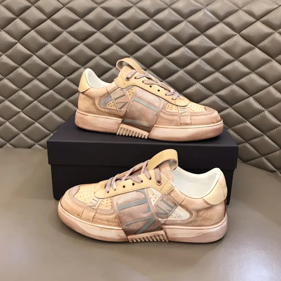 Valentino Garavani Beige Light Blue Sneakers