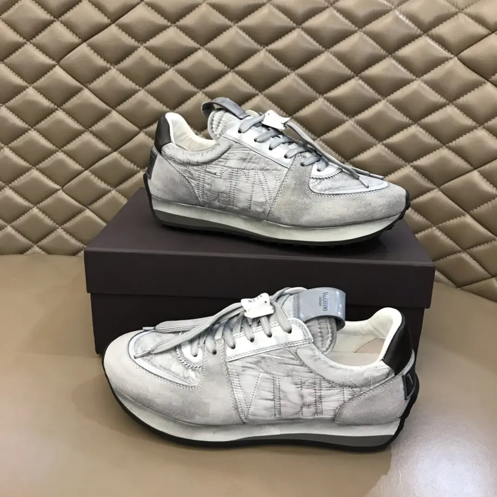 Dior Silver Metallic Black White Sneakers