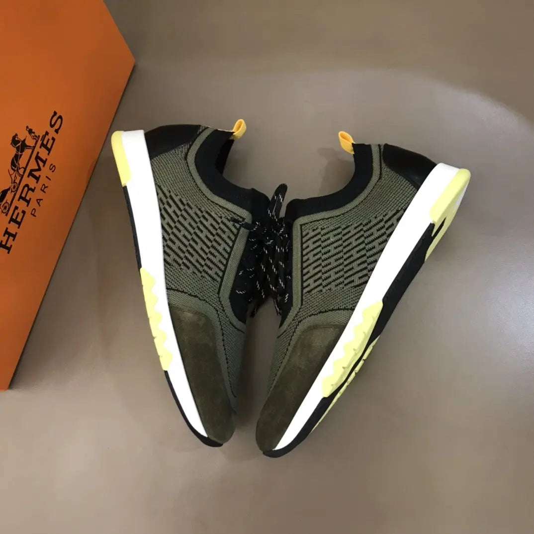 Hermès H Green Black White Sneakers
