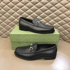 Gucci Horsebit Moccasin Black Leather Loafers