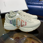 Gucci White Multicolor Logo Sneakers