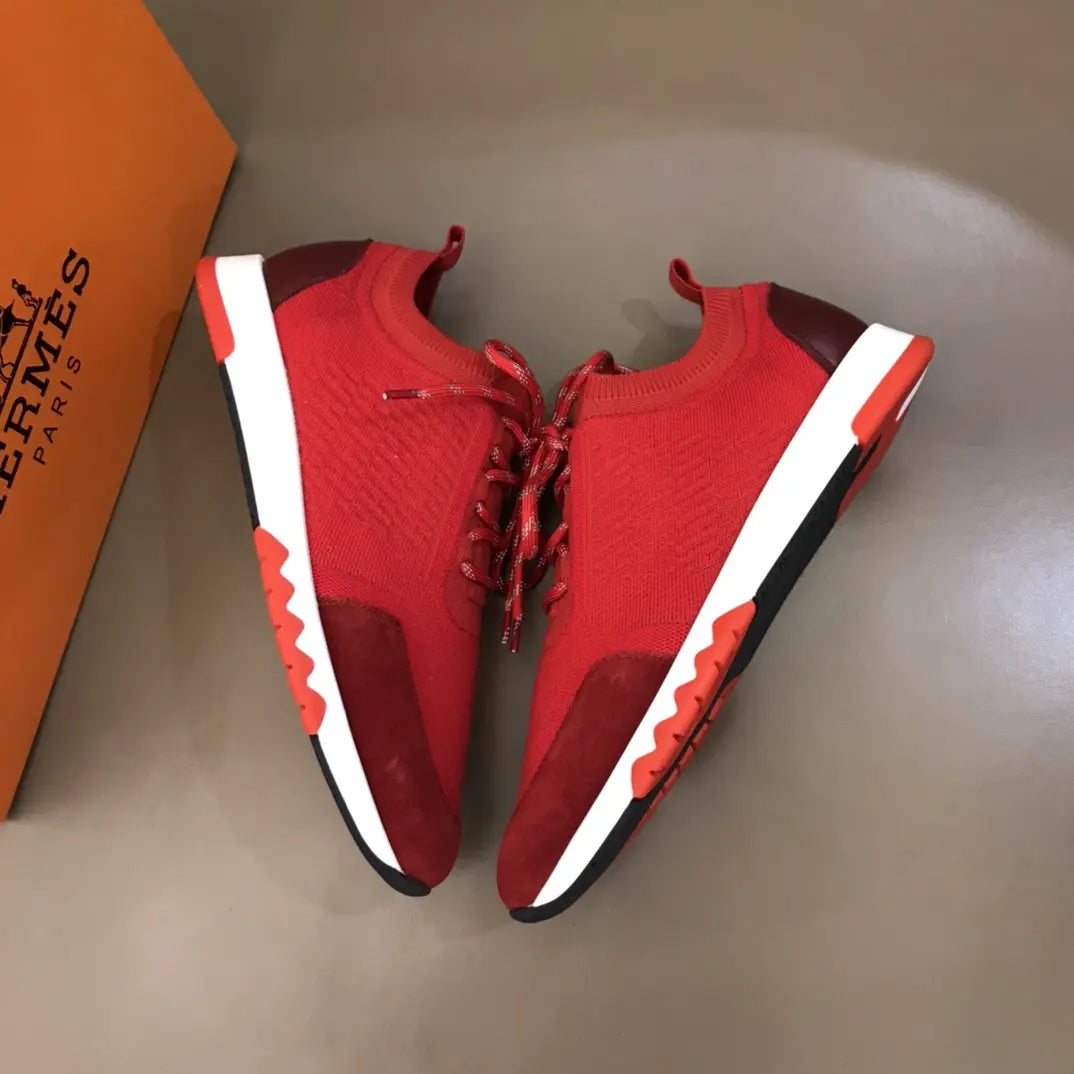 Hermes Bouncing Red White Orange Sneakers
