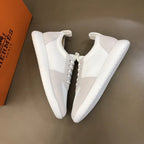 Hermes Paris White Light Gray Sneakers