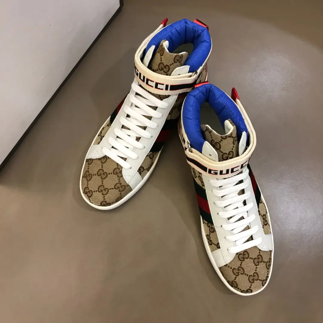 Gucci GG Beige Red Green Sneakers