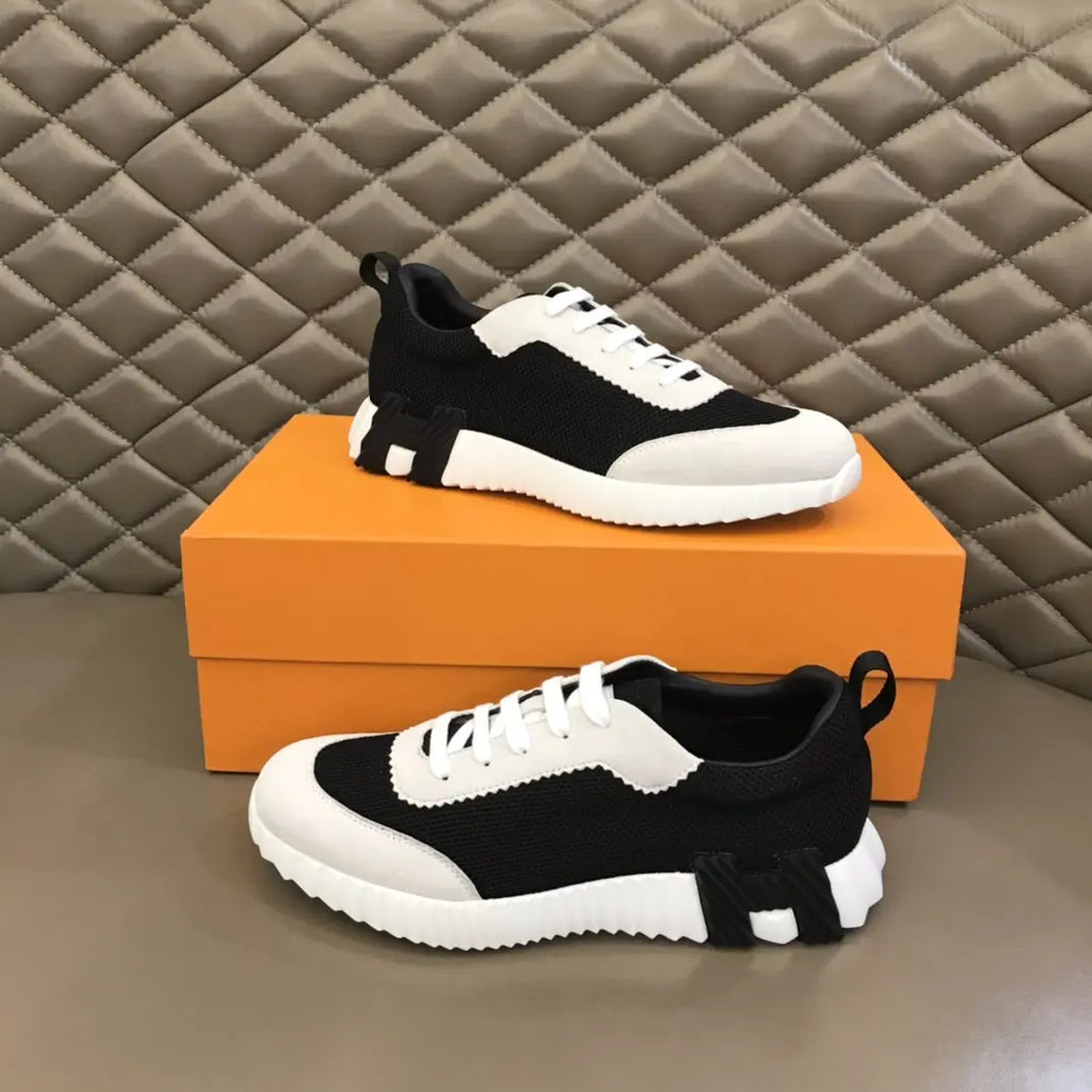 Hermes Bouncing White Black Sneakers