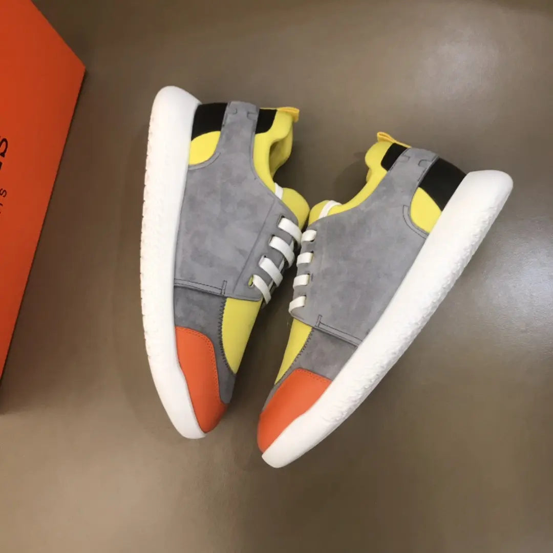 Hermes Grey Yellow Orange Black Sneakers