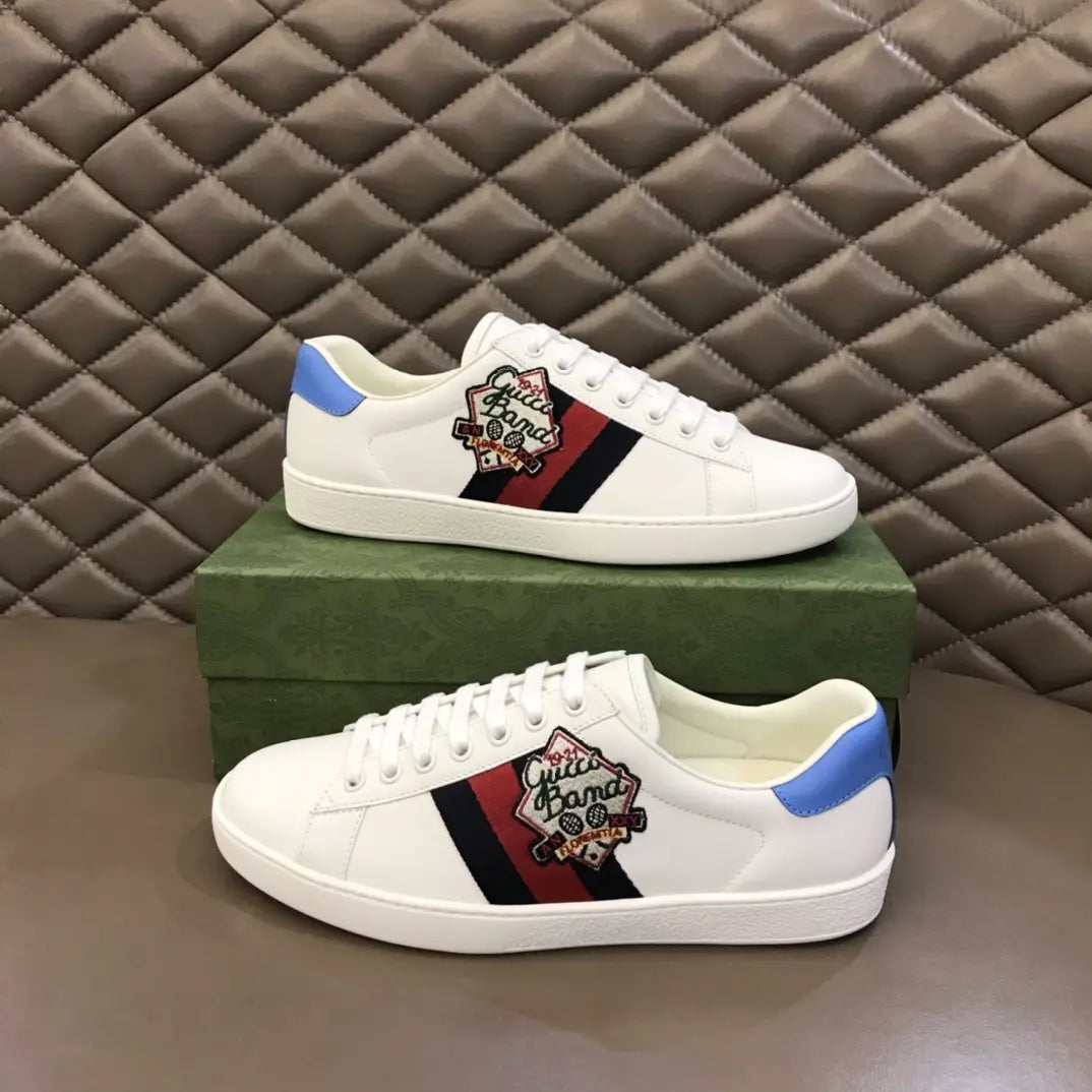 Gucci Ace White Red Black Blue Sneakers