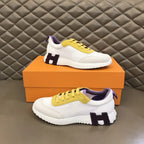 Hermes Bouncing White Yellow Purple Sneakers