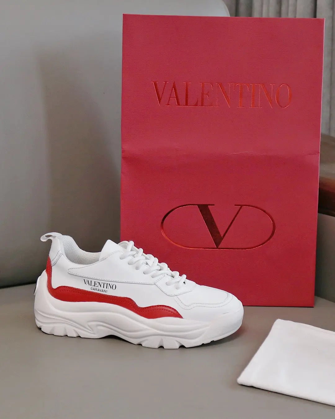 Valentino Garavani White Red Sneakers