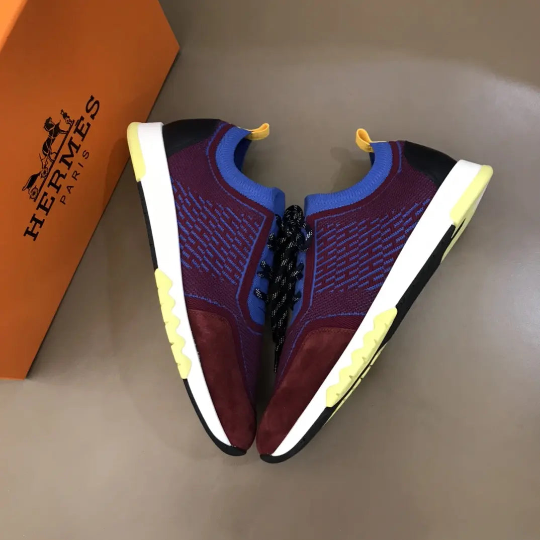 Hermes Paris Red Blue Black Sneakers