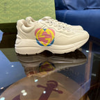 Gucci GG Beige Yellow Pink Blue Sneakers