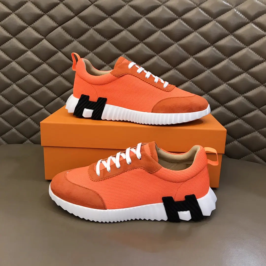 Hermès H Orange White Black Sneakers