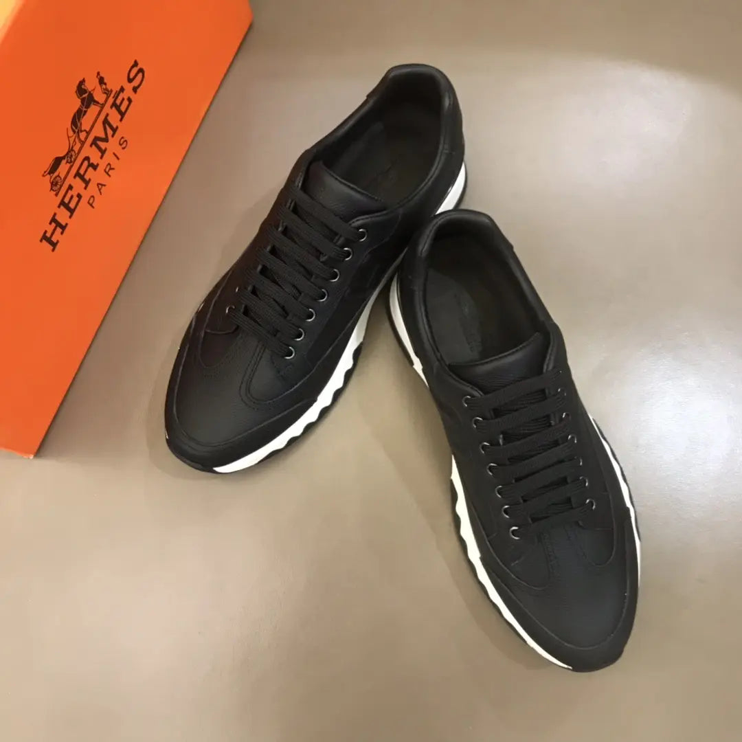 Hermes Paris Bouncing Black White Sneakers