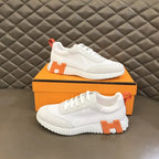 Hermes White Orange Black Sneakers