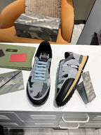 Valentino Rockrunner Camo Grey Black Sneakers