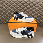Hermes White Blue Black Sneakers