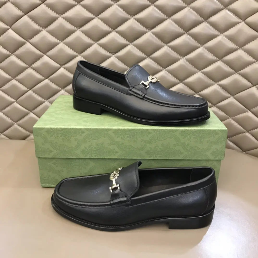 Gucci Horsebit Black Leather Loafers