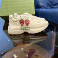 Gucci Red Heart Face White Sneakers