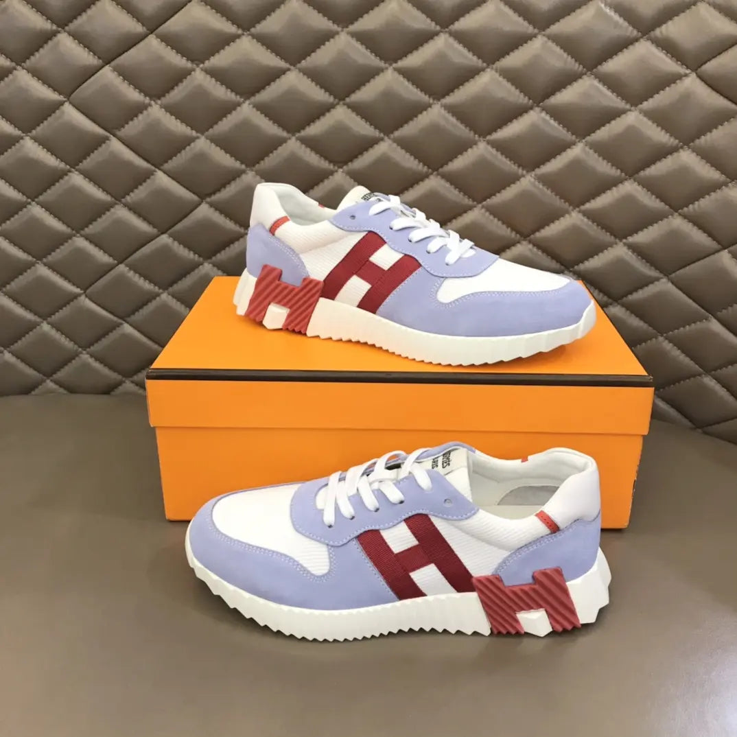 Hermes Paris Purple White Red Sneakers