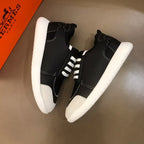 Hermes Paris Black White Sneakers