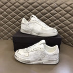 Prada White Leather Low Top Sneakers
