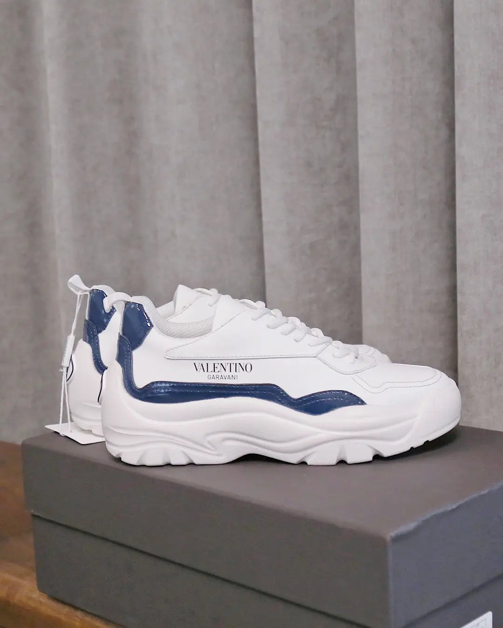 Valentino Garavani White Blue Sneakers