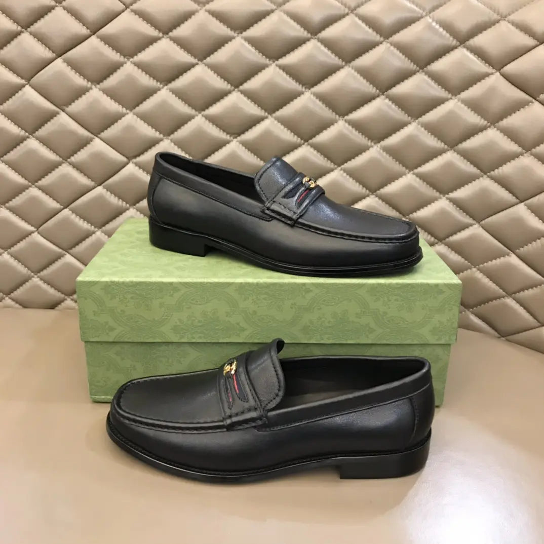 Gucci Horsebit Black Leather Loafers